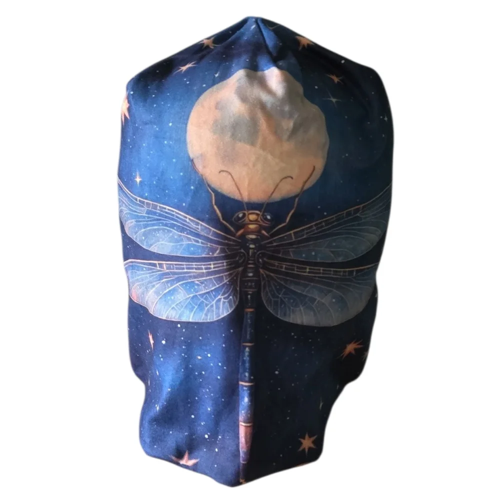 Dragonfly & Moon Slouch Beanie